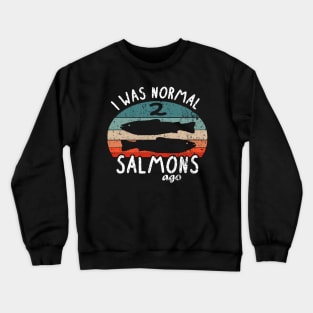 Salmon fish fishing fishing salmon pikeperch gift Crewneck Sweatshirt